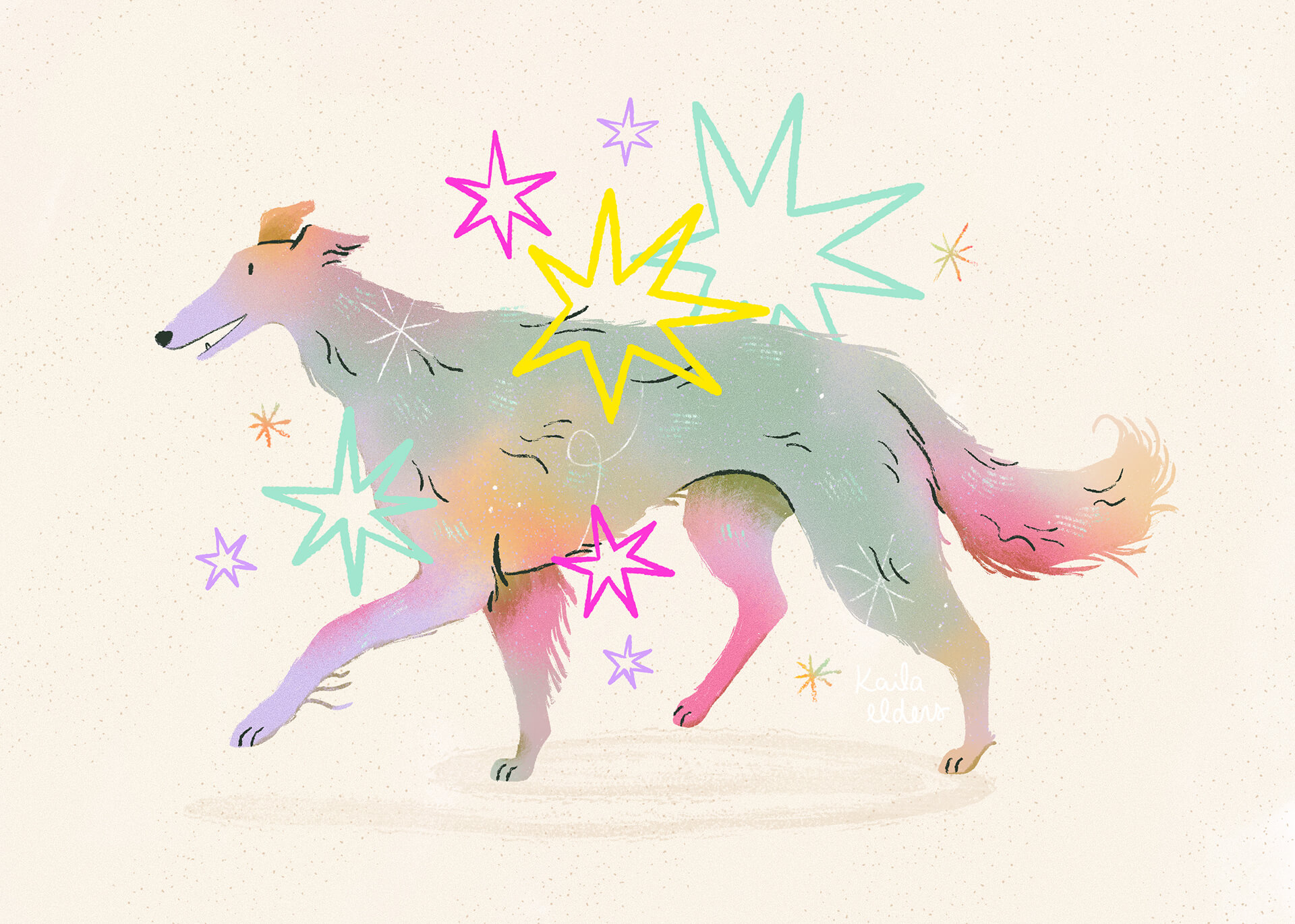 Rainbow Borzoi